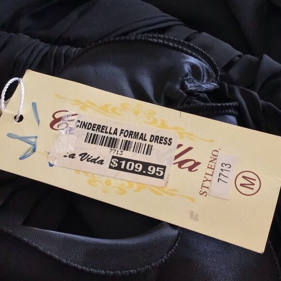 NWT Vintage CINDERELLA DESIGN ONE SHOULDER MOVIE STAR DRESS GOWN PROM - Picture 8 of 8